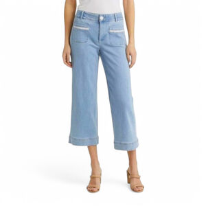 Wit & Wisdom Ab Solution High Waist Wide Leg Crop Jeans Women's sz 4 NWT